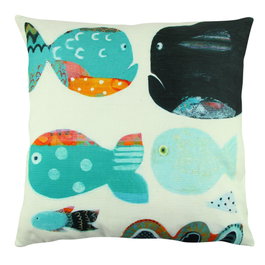 Aberto Design Cojín Multicolor A12568 con Relleno de Silicona 43x43 cm